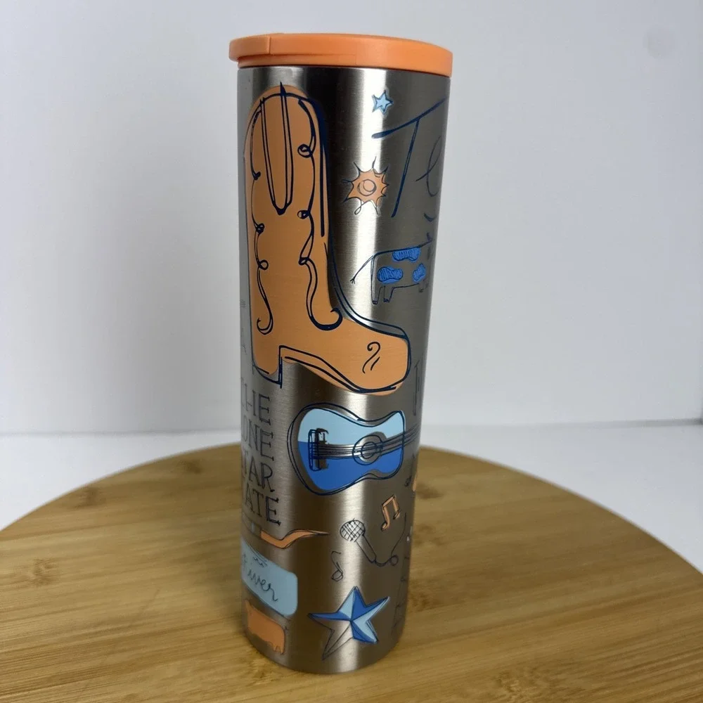 Starbucks‎ TEXAS Travel Tumbler Mug Stainless Steel 16oz Been There 2021 Orange